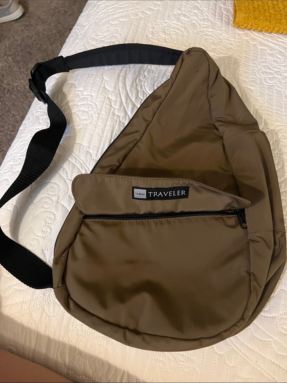 LLBean Traveler Brown Men's Sling Crossbody Bag